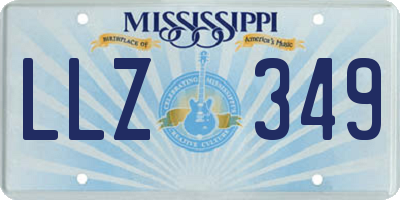 MS license plate LLZ349