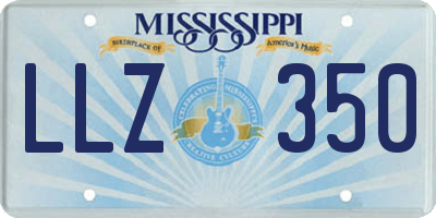 MS license plate LLZ350