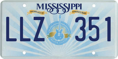 MS license plate LLZ351