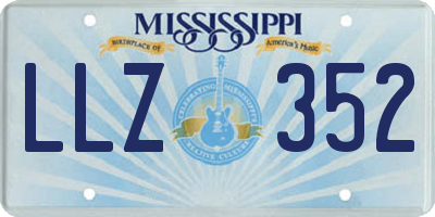 MS license plate LLZ352