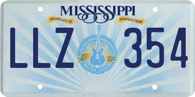 MS license plate LLZ354