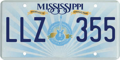 MS license plate LLZ355