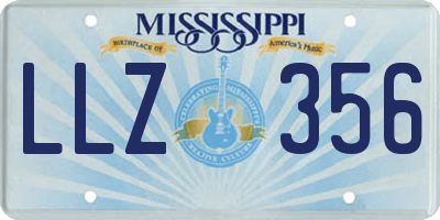 MS license plate LLZ356