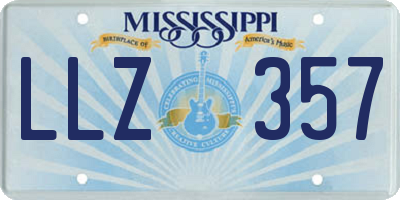 MS license plate LLZ357