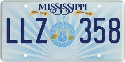 MS license plate LLZ358