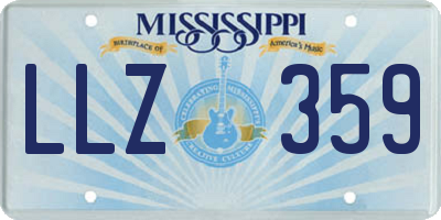 MS license plate LLZ359