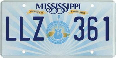 MS license plate LLZ361