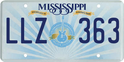 MS license plate LLZ363