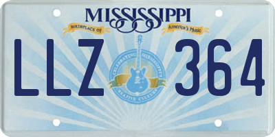 MS license plate LLZ364