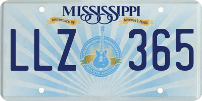 MS license plate LLZ365