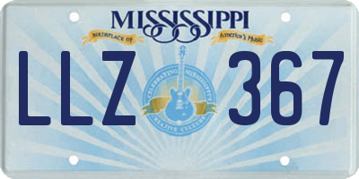 MS license plate LLZ367