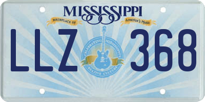 MS license plate LLZ368