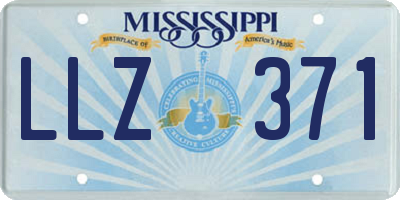 MS license plate LLZ371