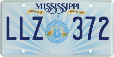 MS license plate LLZ372