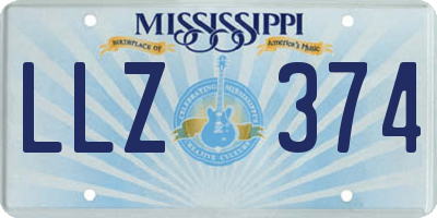 MS license plate LLZ374