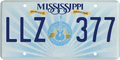 MS license plate LLZ377