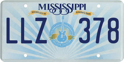 MS license plate LLZ378