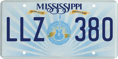 MS license plate LLZ380