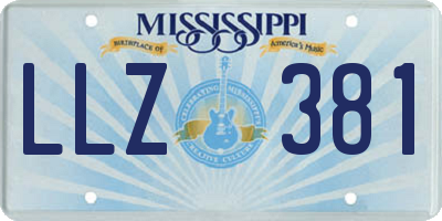 MS license plate LLZ381