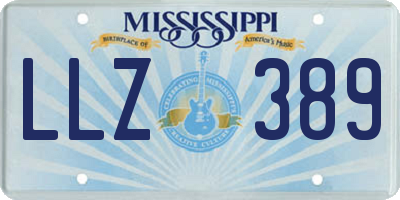 MS license plate LLZ389