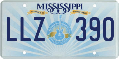 MS license plate LLZ390