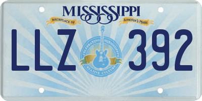 MS license plate LLZ392