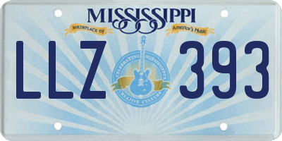 MS license plate LLZ393