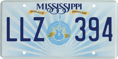 MS license plate LLZ394