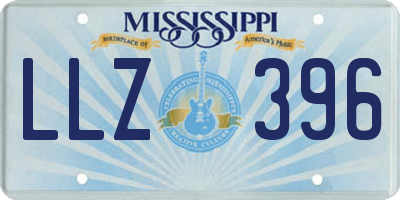 MS license plate LLZ396