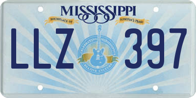 MS license plate LLZ397