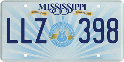 MS license plate LLZ398