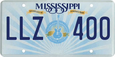 MS license plate LLZ400