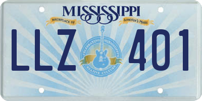 MS license plate LLZ401