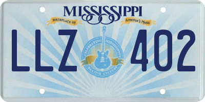 MS license plate LLZ402