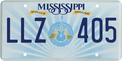 MS license plate LLZ405