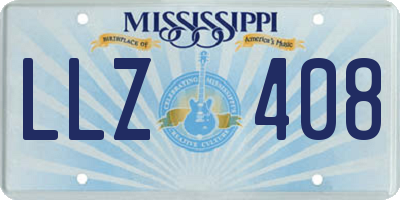 MS license plate LLZ408