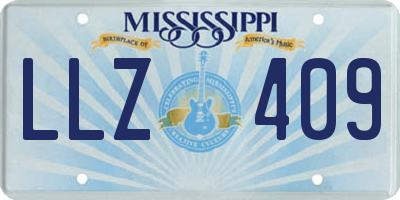 MS license plate LLZ409