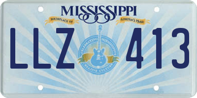 MS license plate LLZ413