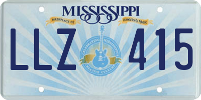 MS license plate LLZ415