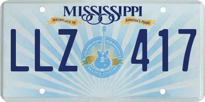 MS license plate LLZ417