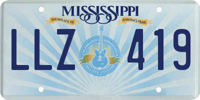 MS license plate LLZ419