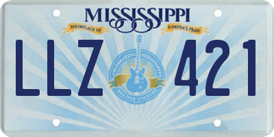MS license plate LLZ421