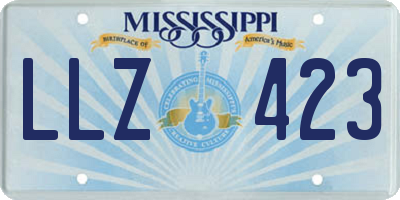 MS license plate LLZ423