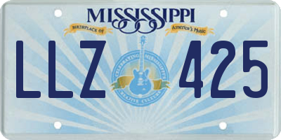 MS license plate LLZ425