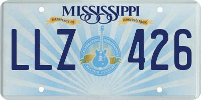 MS license plate LLZ426