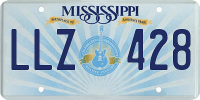 MS license plate LLZ428