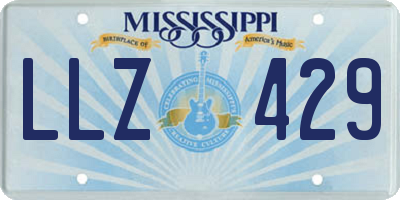 MS license plate LLZ429
