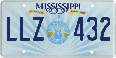 MS license plate LLZ432