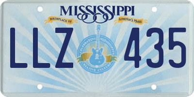 MS license plate LLZ435