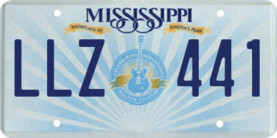 MS license plate LLZ441